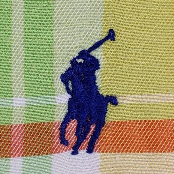 Polo Ralph Lauren Shirt Oxford Button Down SS Mens Size XL Green Plaid - Picture 5 of 8